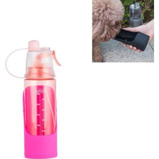 👉 Vermiljoen active Personal Pet Dual Purpose Spray Type Portable Outgoing Cup Dog Drinking Fountain (Crimson)