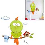 👉 Wandklok groen active DIY 3D Cartoon Bird Style (groen) 6922567214109