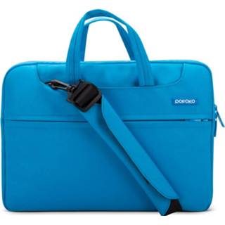 👉 Laptoptas blauw active netbooktas POFOKO 12 inch draagbare enkele schouder voor laptop (blauw)