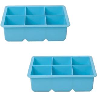 👉 IJsblokjesvorm blauwe 2x ijsblokjes vorm 6 kubussen - Action products