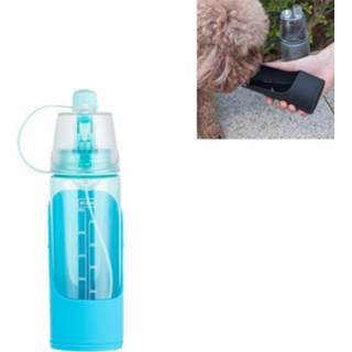 👉 Blauw active Personal Pet Dual Purpose Spray Type Portable Outgoing Cup Dog Drinking Fountain (Dark Blue) 6922519994561