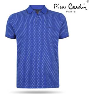 👉 Blauw leer s male men mannen Pierre Cardin heren polo gestippeld royal blue 7435102877855 345100008885