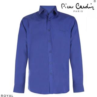 👉 Herenoverhemd blauw leer s male men mannen Pierre Cardin heren overhemd stretch - 7435102052047 345100008885