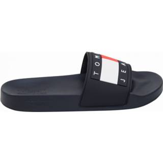 Slippers blauw synthetisch male mannen Tommy Hilfiger Herenschoenen
