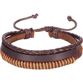 👉 Armband bruin leer touw mannen Leren Heren Verstelbaar