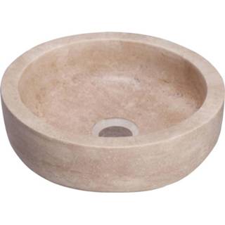 👉 Waskom XS beige Forzalaqua Verona Travertin Gezoet 30X10 cm 8719304292272