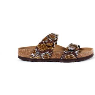 👉 Bruin vrouwen Birkenstock Sydney python brown narrow mikrofiber 4043734914188