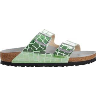 👉 Mineraal groen vrouwen Birkenstock Arizona gator gleam mineral narrow mikrofiber 4043734670220