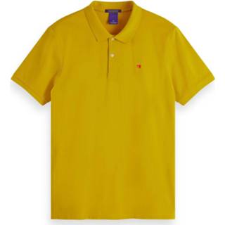 👉 Geel katoen l male Scotch & Soda Classic cotton pique polo 8718859854430