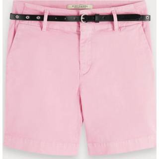 👉 Rood vrouwen Scotch & Soda 156414 3547 longer length chino shorts with beld,