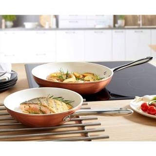 👉 Koekenpan bronskleur Set van 2 koekenpannen GSW koperkleur 4005643438186