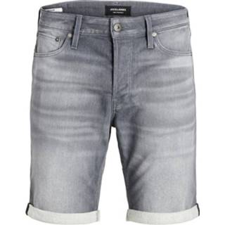 👉 Spijkerbroek grijs denim l male Jack & Jones Jeans short 12166268 005 grey rick -