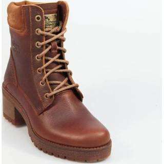 👉 Schoenen leer bruin vrouwen Panama Jack Damesschoenen veterlaarsjes