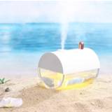 👉 Wit active onderdelen Ibiey Submarine Shape USB Mini Ultrasonic Aromatherapy-luchtbevochtiger met LED-licht, capaciteit: 230 ml (wit) 6922648964237