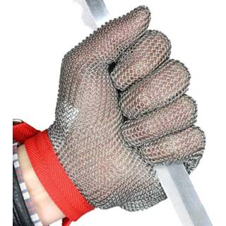 👉 Handschoenen staal XS active 304 roestvrij 5 vingers stalen ring Anti-snijden arbeidsbescherming handschoenen, maat: