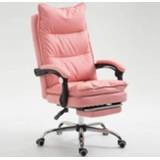 👉 Gamestoel roze synthetisch leer active Office E-sports Ergonomische fauteuil van met stalen voeten (roze) 6922247800257