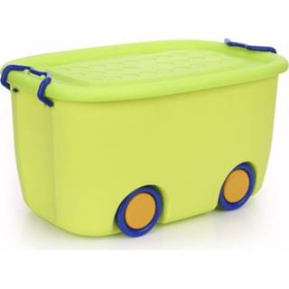 👉 Ladekast groen plastic active baby's Diversen Afwerking Baby speelgoed opbergdoos met katrol, afmeting: 47x31.5x25cm (groen)
