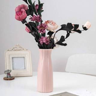 👉 Vaas roze plastic active Creatieve droog en nat bloemstuk woondecoratie desktop decoratie (roze)