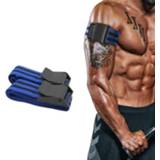 👉 Elastische band blauw zijde active entertainment 1 paar natuurlijke latex arm fitness doorbloeding beperking trainingsband, maat: 60 x 5 cm (blauw) 6017453461481