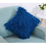 👉 Kussenslop blauw fluwelen pluche active lange kussensloop Populaire vierkante harige hoes Home Bed Room Decoration Kussensloop, afmeting: 45 x cm (donkerblauw) 6019956780700