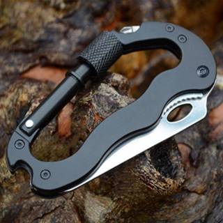 👉 Carabiner Multifunctional Self Defense Tools Climbing Security Hook Gear Buckle Outdoor Safety defensa personal Tactical Knife