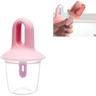 👉 Handvat roze active 2 STKS Summer Home Handige snoepkleur DIY Popsicle Ice Cream Mold met en deksel (roze)