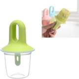 👉 Handvat groen active 2 STKS Summer Home Handige Candy Kleur DIY Popsicle Ice Cream Mold met en deksel (groen)