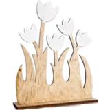 👉 Ornament houten active feestelijke 2 STKS Easter Home Creative Eenvoudige Bloemdecoratie Ornamenten (Effen)