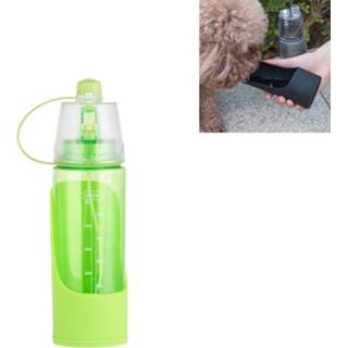 👉 Donkergroen active Personal Pet Dual Purpose Spray Type Portable Outgoing Cup Dog Drinking Fountain (Grass Green)