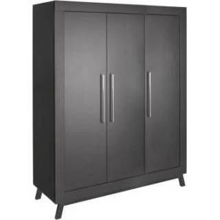 👉 Kledingkast jongens zwart Schardt Miami Wart 3-deurs 4042219189660