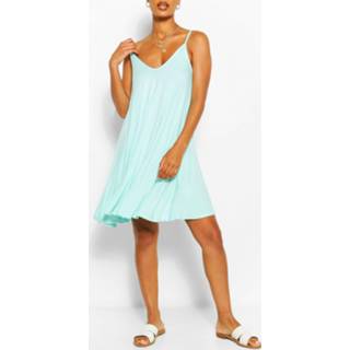 👉 Dress vrouwen Basic Swing Dress, Mint