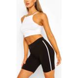 Basic Side Stripe Cycling Shorts, Black