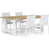 👉 Tuinset wit dining sets Lifestyle Rome/Los Angeles 200 cm 5-delig