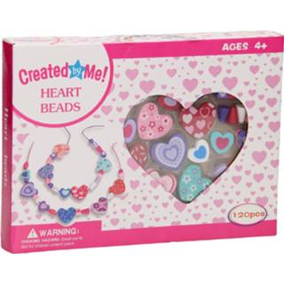 👉 Armband houten active Armbanden Kralenset - Hart, 120dlg. 3800966027397