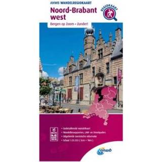 👉 Wandelregiokaart Noord-Brabant West 1:33.333 - Anwb 9789018046668