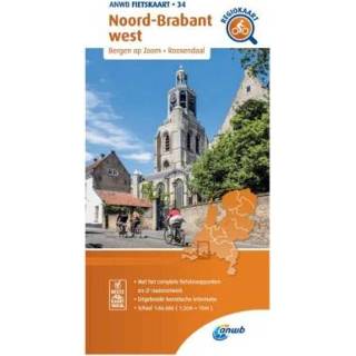 👉 Fietskaart Noord-Brabant West 1:66.666 - Anwb 9789018047351