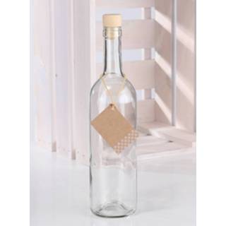 👉 Glazen fles active flessen met kurken 750 ml