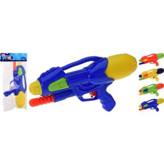 👉 Water pistool active kinderen geel 2x Waterpistolen/waterpistool van 30 cm kinderspeelgoed