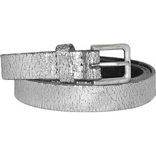 👉 Take It Leren Riem 2 cm Metallic Zilver | Maat 85