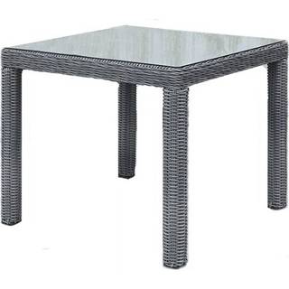 👉 Terrastafel Vlechtwerk Tuinmeubelen Fonteyn | Tuintafel Chesley 90 x cm Charcoal