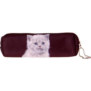 👉 Etui meisjes bruin poes-