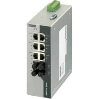 👉 Ethernet switch Phoenix Contact Industrial FL 3006T-2FX Aantal glasvezel-poorten: 2 ethernet-poorten: 6 4046356659161