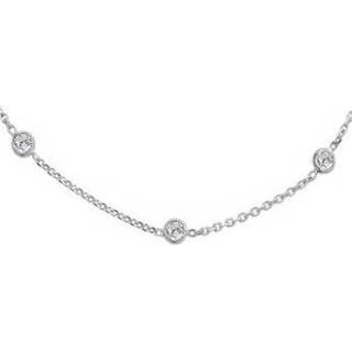 👉 Hals ketting zilveren active Collier met Kleurloze Zirkonia?s