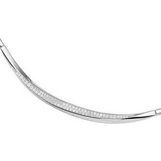 👉 Hals ketting zilveren active Collier met Stijlvol Zirkonia Kopstuk