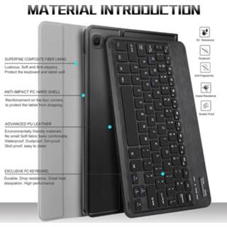 👉 Bluetooth keyboard zwart qwerty Case Samsung Galaxy Tab S6 Lite Slimline 8720007835475