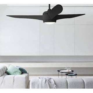 👉 Plafond ventilator Lucci Plafondventilator Nordic Matt Black Led 142cm 7061281272114