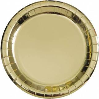 👉 Bord papier goud unisex Haza Original borden 18 cm 8 stuks 11179322947