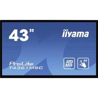 👉 Touchscreen monitor Iiyama Prolite T4361MSC 109.2 cm (43 inch) Energielabel B (A+++ - D) 1920 x 1080 pix Full HD 8 ms HDMI, DVI, DisplayPort, VGA AMVA3-LED 4948570116799