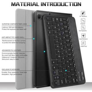 👉 Bluetooth keyboard Case azerty zwart Samsung Galaxy Tab S6 Lite Slimline 8720007835499