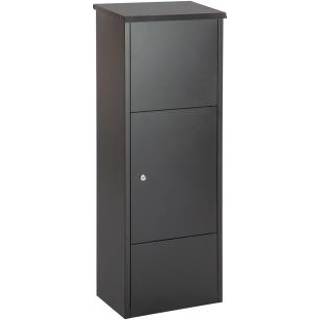 👉 Antraciet gepoedercoat staal vrijstaand bovenzijde staande brievenbussen voorzijde wordt meegeleverd Pakketbrievenbus Bremen - mat 5414045033735